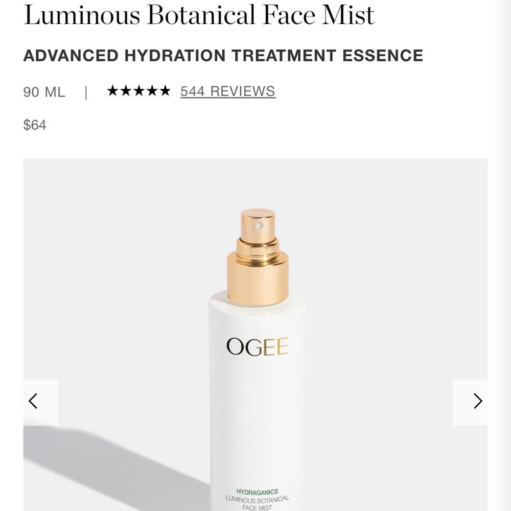 OGEE Luminous Botanical Face Mist - NEW
